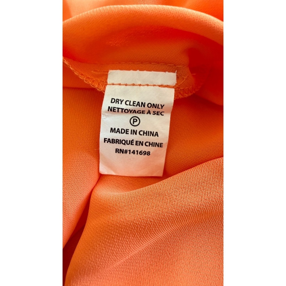 Ramy Brook Tropical Boho Orange Ruffle Smocked Mini Dress Large - Picture 4 of 15